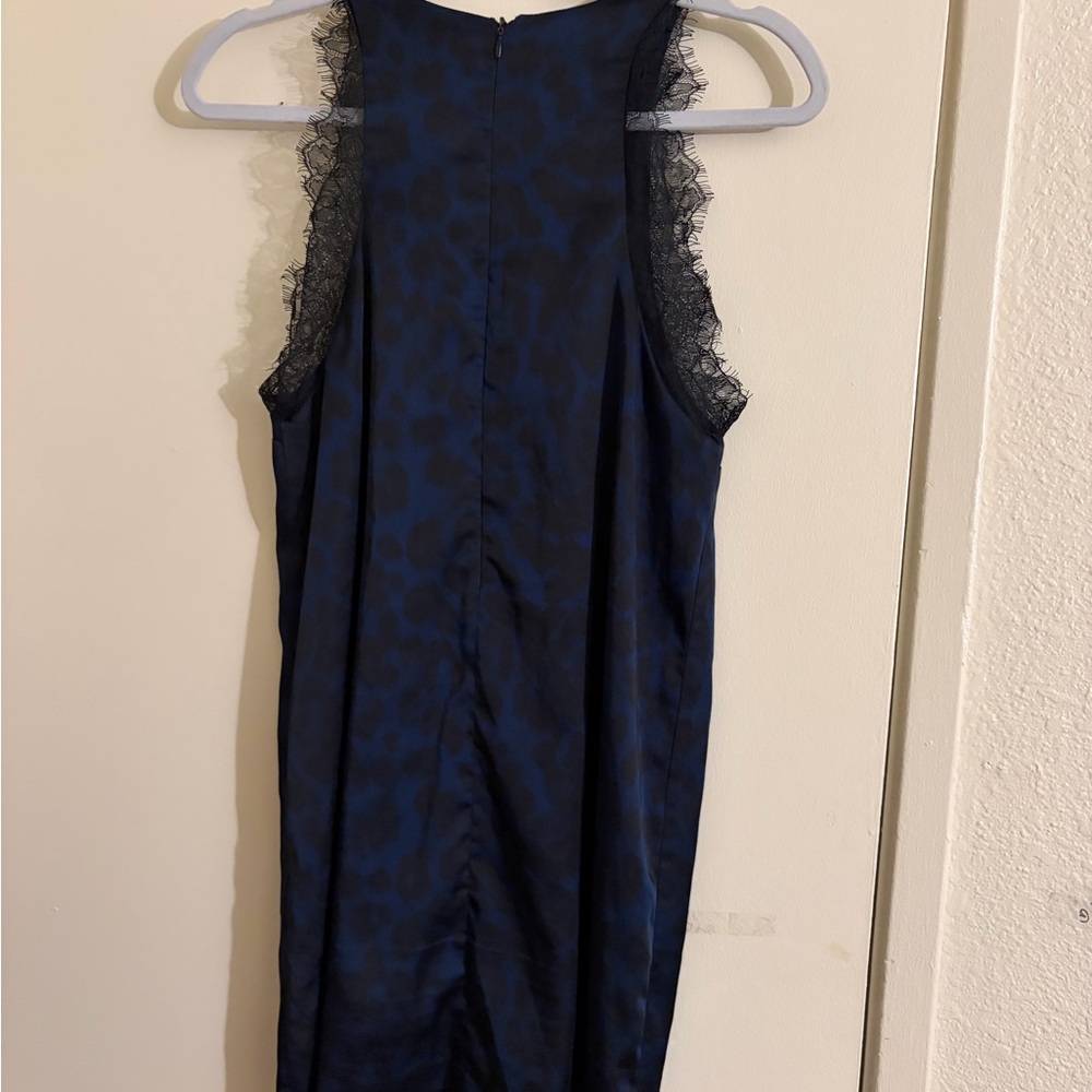 Zara Navy and Black Patterned Dress - Picture 2 of 4